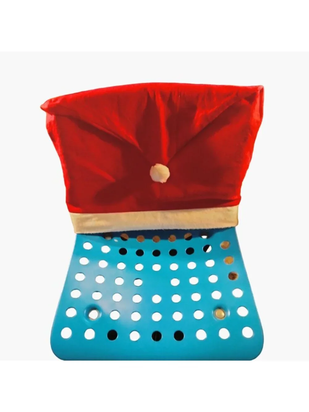 Santa Hat Chair Cover Christmas Holiday Decor Red Dining Office